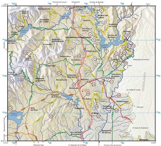 Mapa de la Comunidad de Madrid